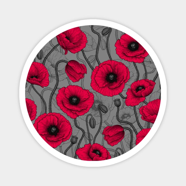 Red Poppies Magnet by katerinamk